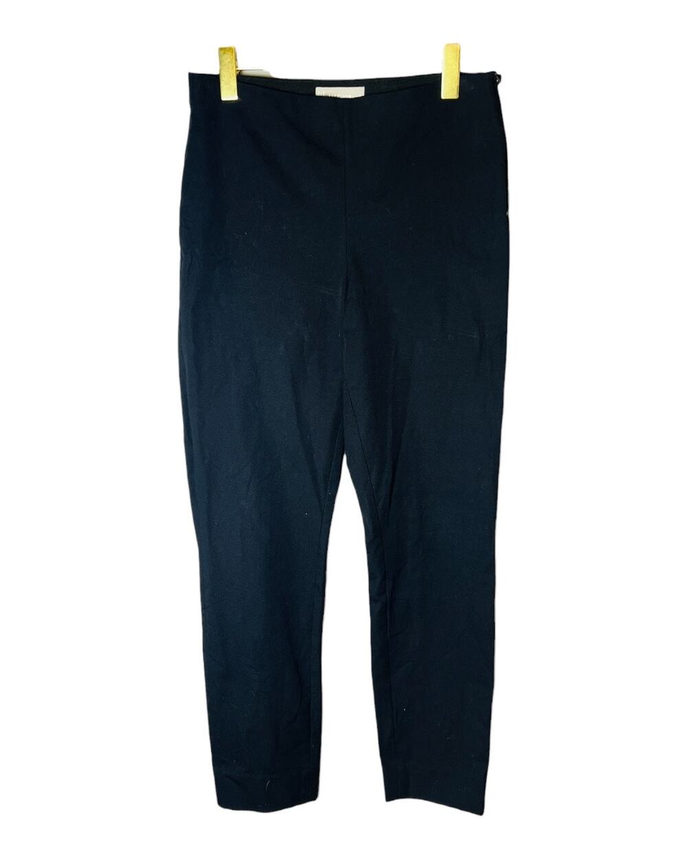 Everlane The Bi-Stretch Work Pant Black Side Zip Slim Ankle Trousers Size 8